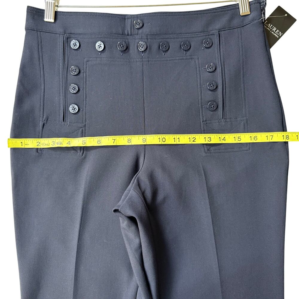 LAUREN RALPH LAUREN Women's Double Faced Crepe Sailor Pants SZ 6 - Picture 7 of 10